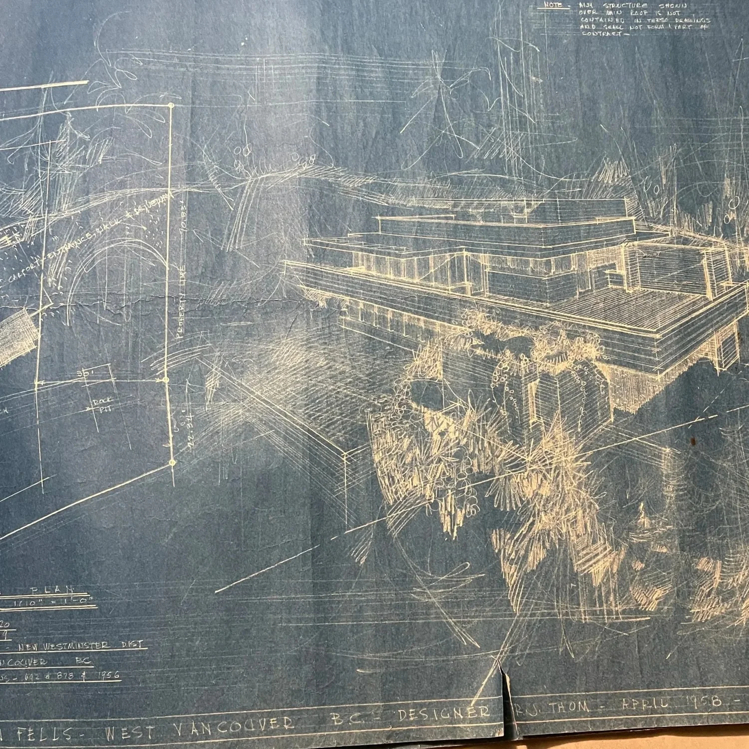 Ron Thom original 1958 blueprint