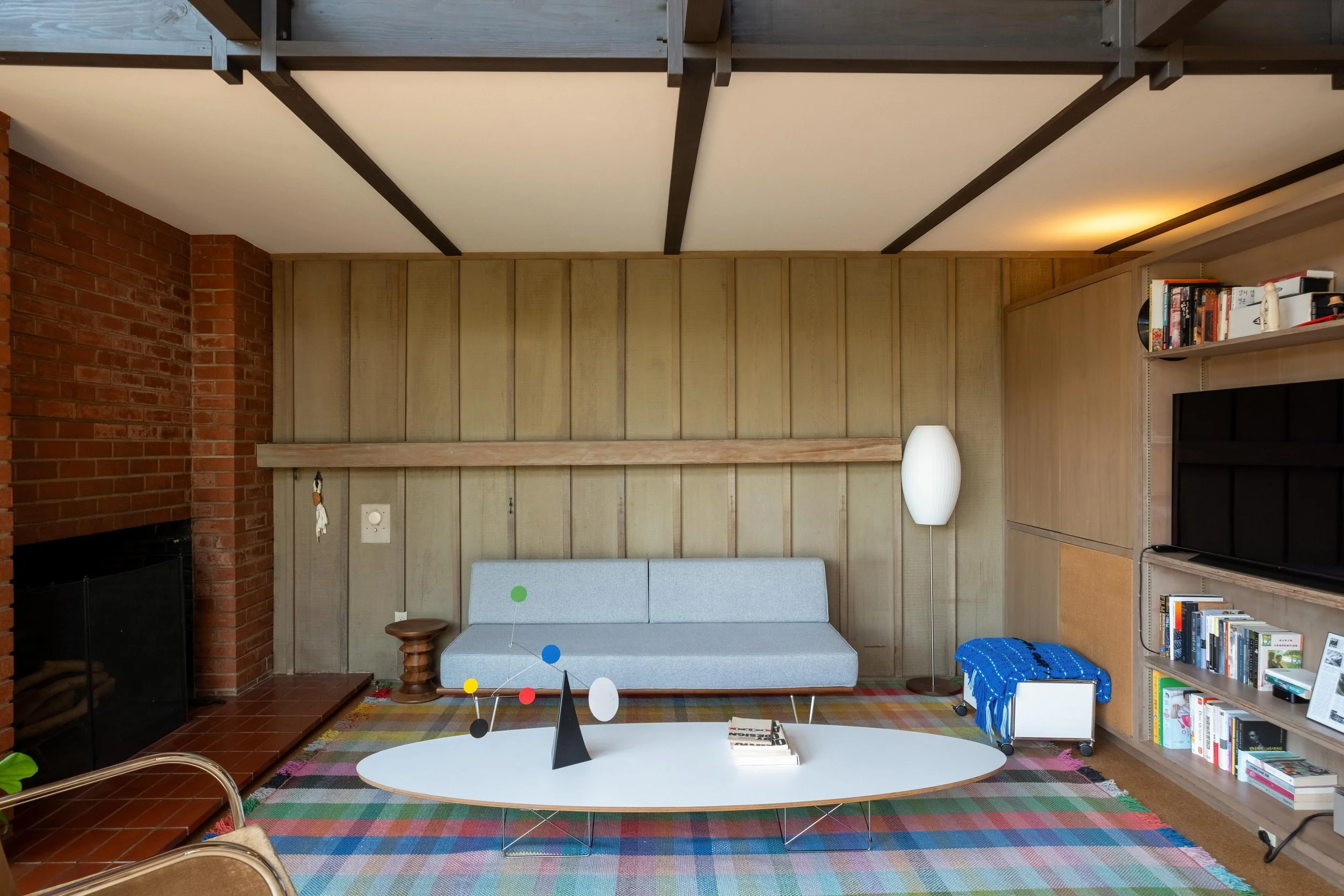 Original modular wall panels and shelving