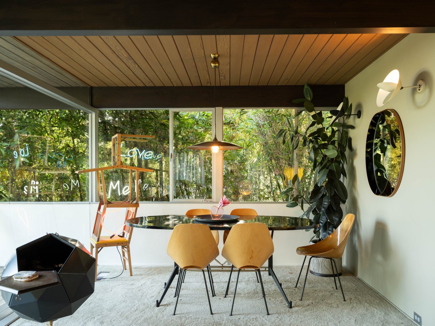 Compact open-plan interior