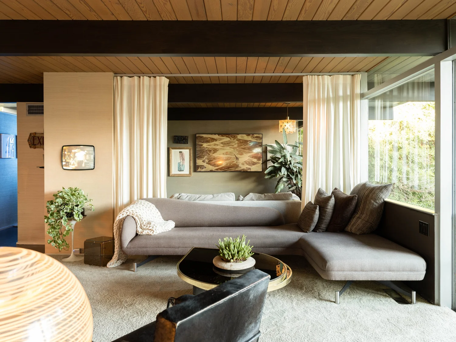 Terrace extending into the Hollywood Hills